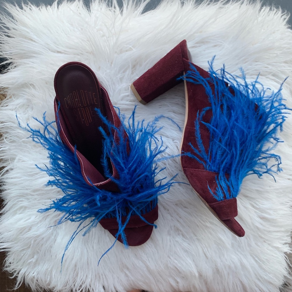 Charlotte Stone feather slides